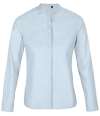 03787 Lds Bart NEOBLU Ladies Bart Mao Collar Long Sleeve Poplin Shirt Soft Blue colour image